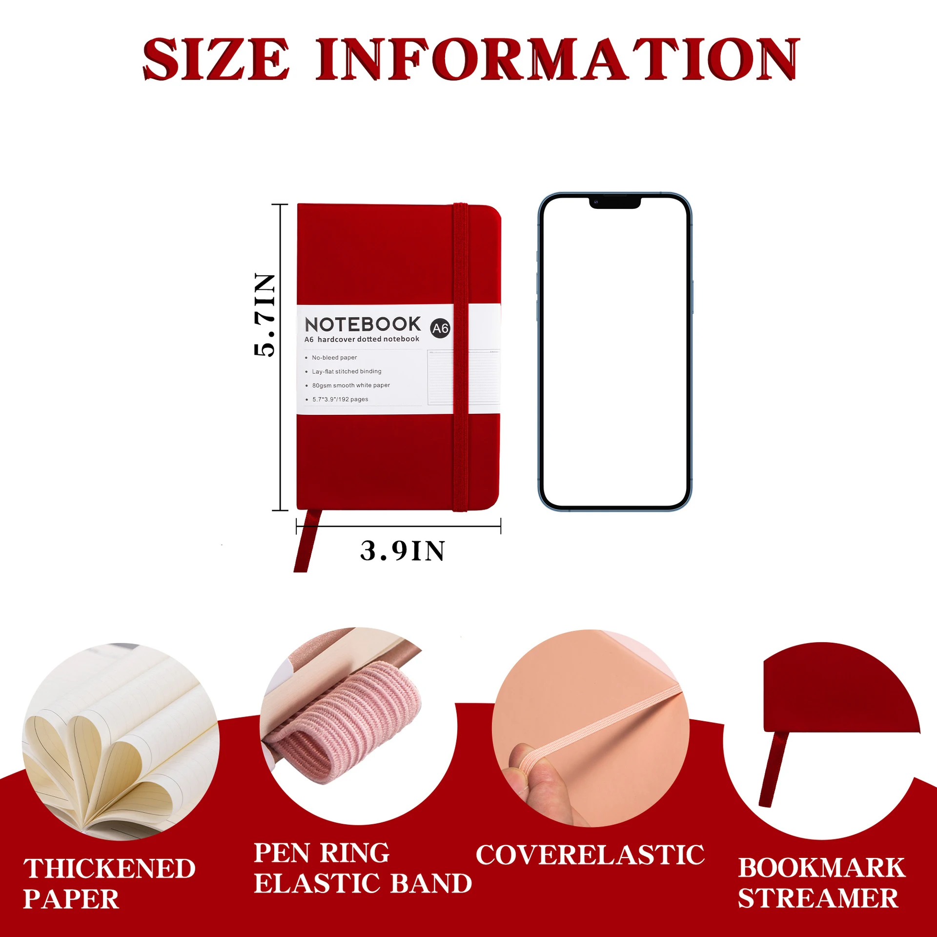 A6 Notebooks and Journals Small Diary Notebook Note Book Sketchbook Stationery Writing Pads Office School Supplies