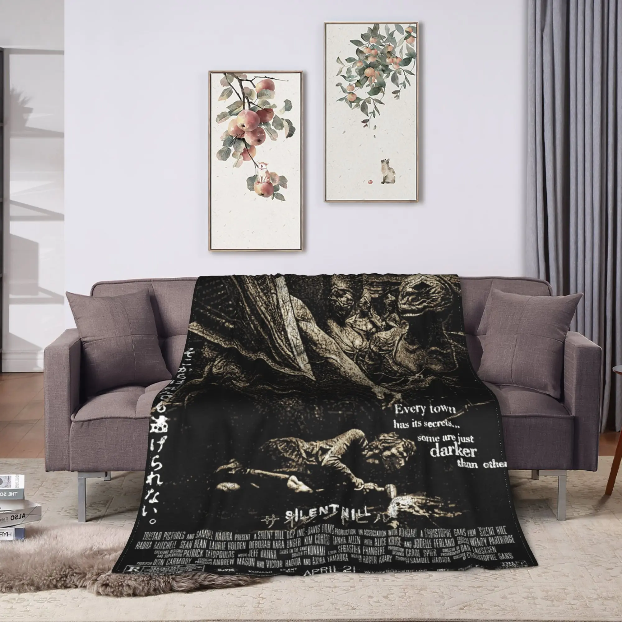 Silent Hill 2 Game Blanket  Decorative Flannel Bedding Throws For Couch Bed Warm Soft Custom Quality Bedspread Birthday Present