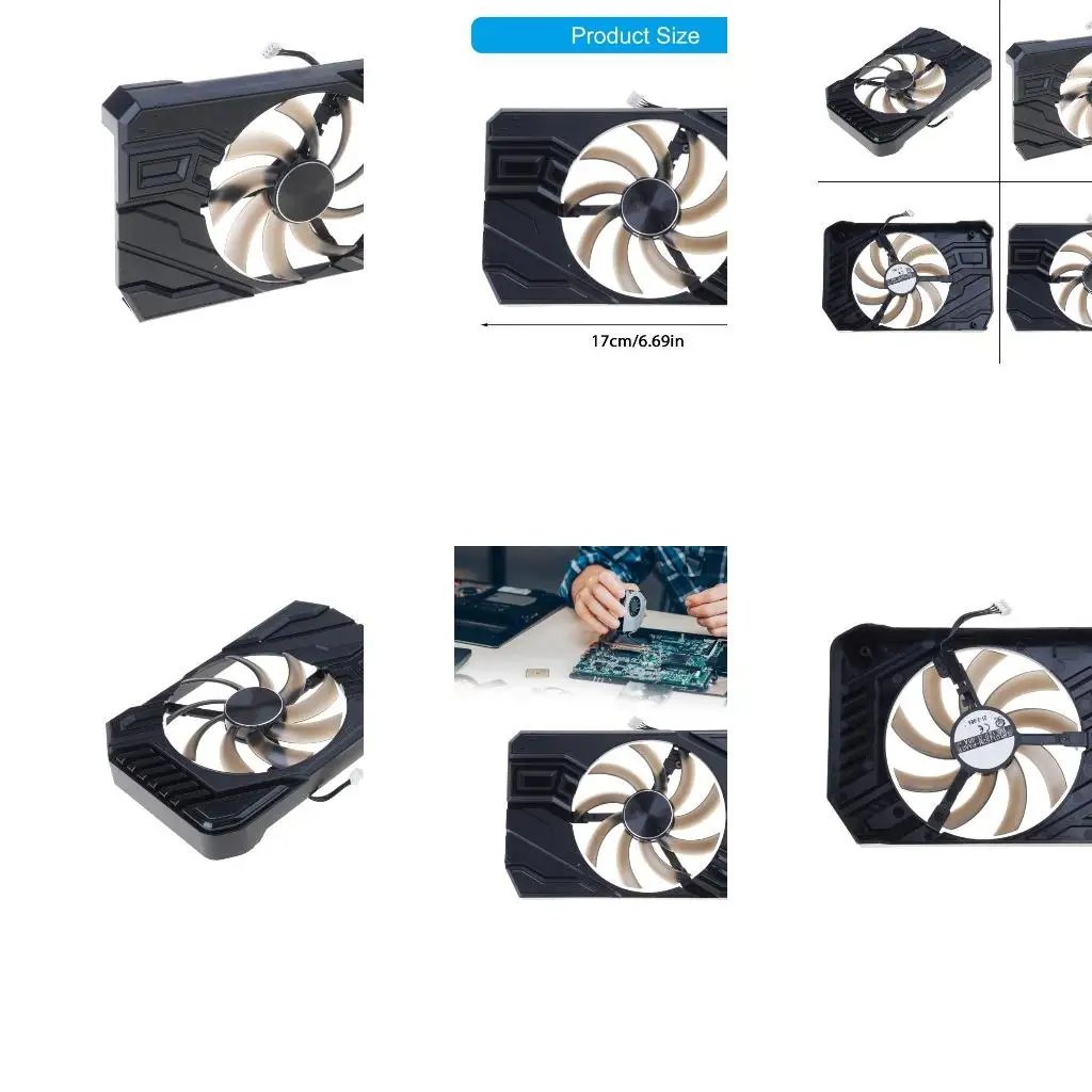 

Graphics Card 85mm 4Pin Coolers Fan Replacement Accessories Graphics Card A4WF