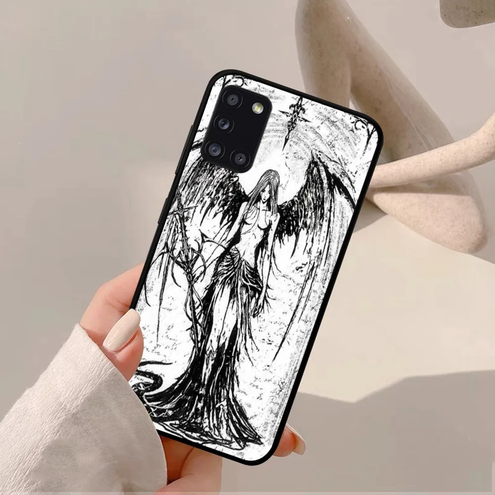 Gothic Girl Sculpture Retro Phone Case For Samsung A 10 11 12 13 20 21 22 30 31 32 40 51 52 53 70 71 72 73 91 13 shell