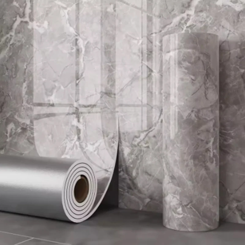 Thick Waterproof Foam Wallpaper Self-Adhesive Marble-Texture Tile Sticker Suitable for Decorating Bedroom and Living Room Wall. image 3