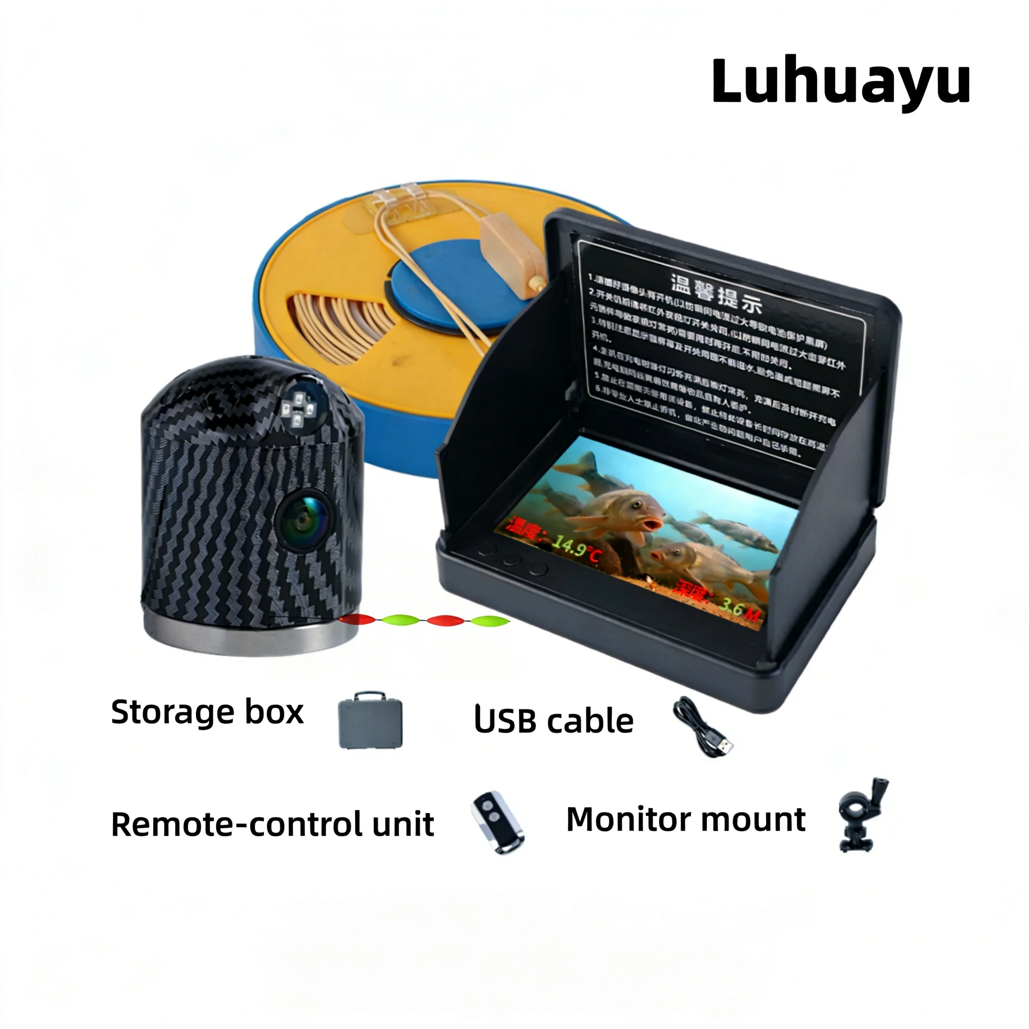 

Подводная камера для определения направления объектов с 360-градусным вращением, термочувствительная, для измерения глубины