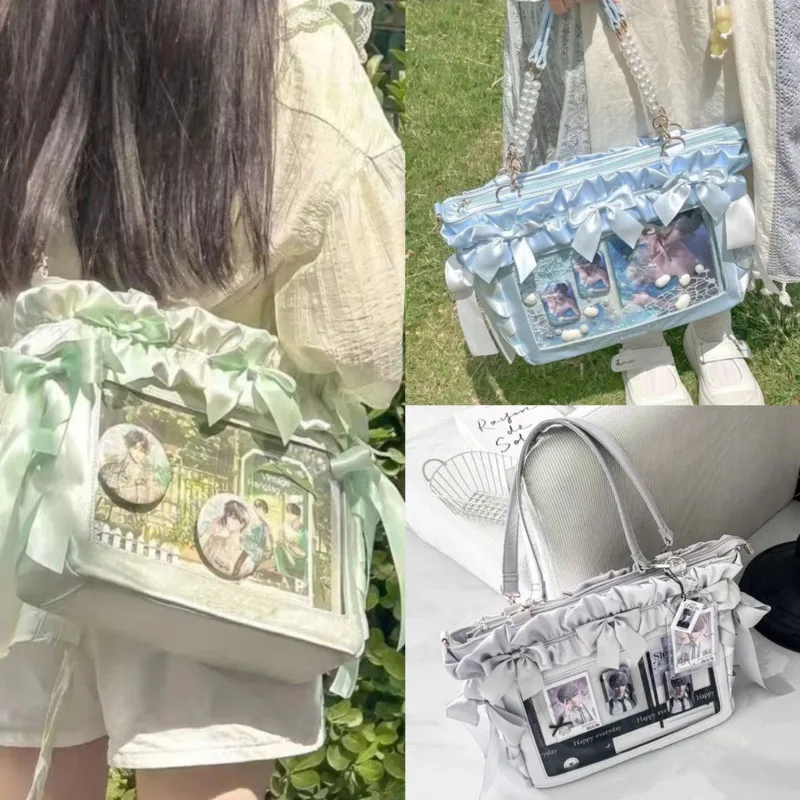 

Y2K Transparent Doll Display Itabag High Capacity Backpacks Y2K Anime Itabag Bag Shoulder Crossbody Tote Commuter Bag Itabag New