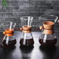 Hand Brewed Coffee Sharing Pot Filter Screen Glass Coffee Filter Cup Coffee Pot Set Drip Small Household Glass Pot 400-800ml