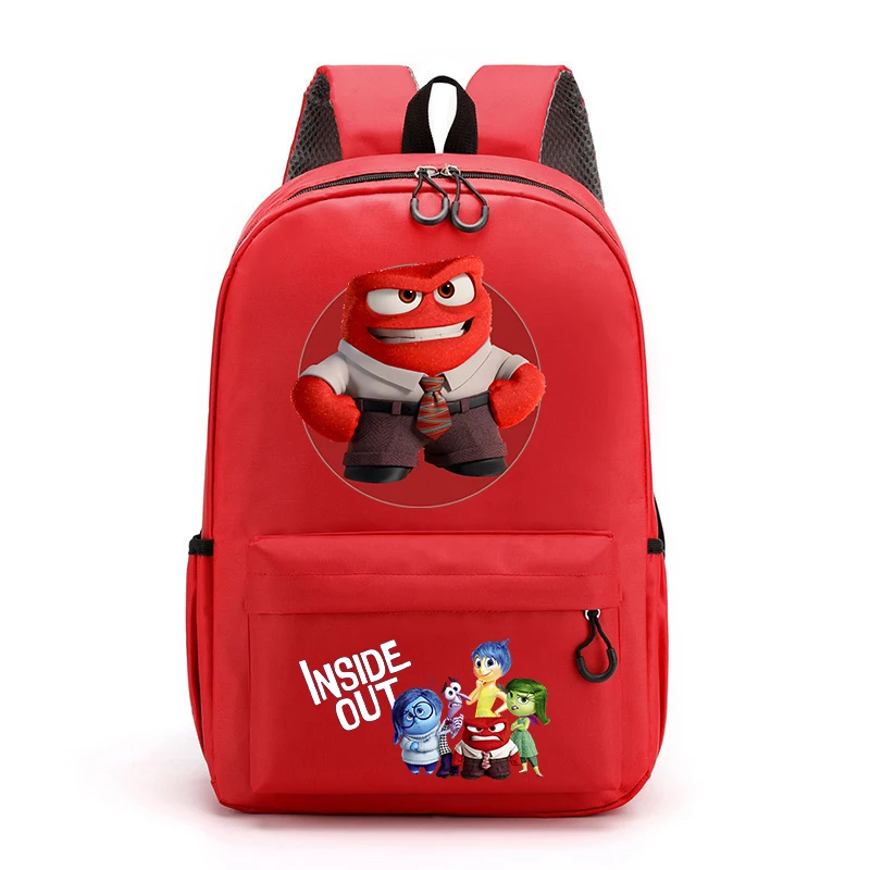 Disney Inside Out 2 School Bag Cartoon Anime Kid Boy Girl Knapsack Teenager Printed Backpack Student Book Bag Rucksack Children