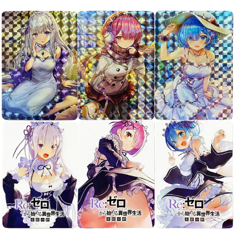 

Коллекционная карточка Torino Artist Re:Zero — Жизнь в ином мире с нуля, лазерная коллекция, флеш-карта Рем/Рам/Эмилия, игровая коллекционная карточка