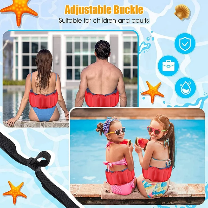 Swim Belt Pool Flotation Belt Waist Floatation Belt For Adults Adjustable Floating Belt Swim Training Aid Waist Belt,4PC