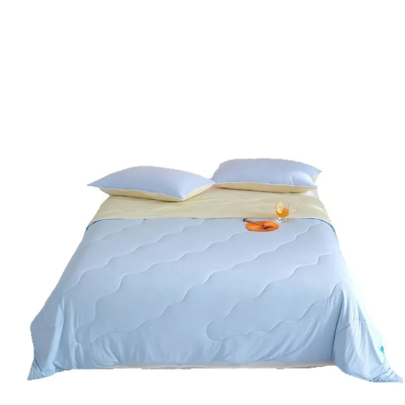 Cooling Summer Quilt All Nylon Spandex Air Conditioner Comforter Breathable Lightweight Cold Feeling Fiber Duvet Insert for Summ