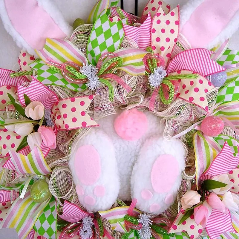 Easter Wreaths for Front Door, Wreaths with , Spring Easter Wreaths Garland Easter Decor-A79M