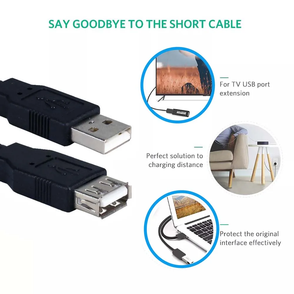 USB 3.0 Extension cable USB 3.0 USB 2.0 Super Speed USB Male to Female cable USB 3.0 Extender cord extension for camera printer