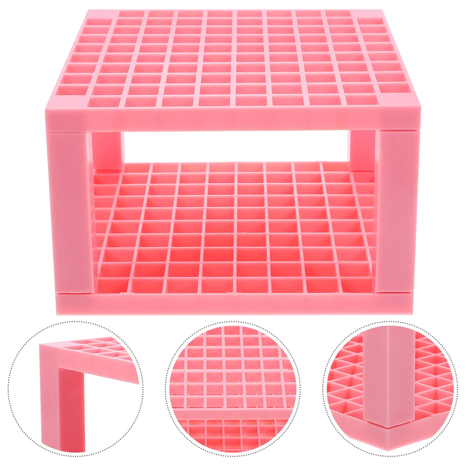 Square Container Marker Holding Rack PP Pen Storage Organizer Office Desk Accessories Holder