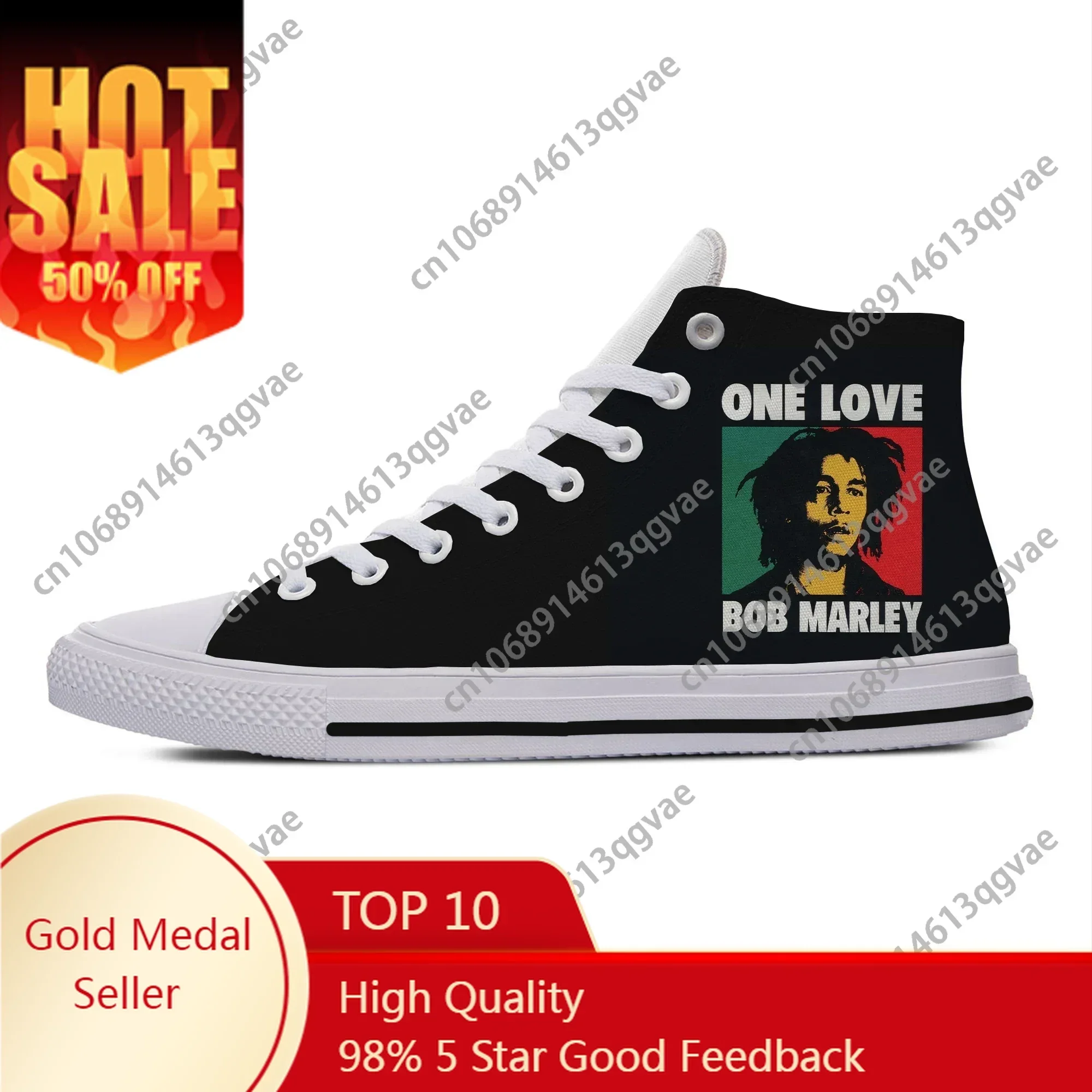 

Hot Summer Legend Bob Marley Reggae Music Novelty Design Lightweight High Top Canvas Shoes Men Women Casual Breathable Sneakers