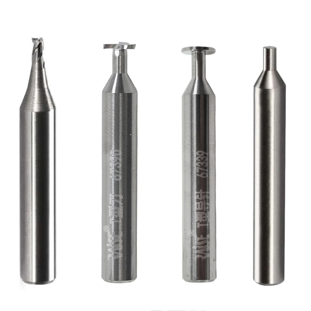 RAISE EVVA ICS T-Slot Dedicated Tungsten Steel Milling Cutter 4-Piece (P-12111) Locksmith Parts Key Blank on Manual Key Machines
