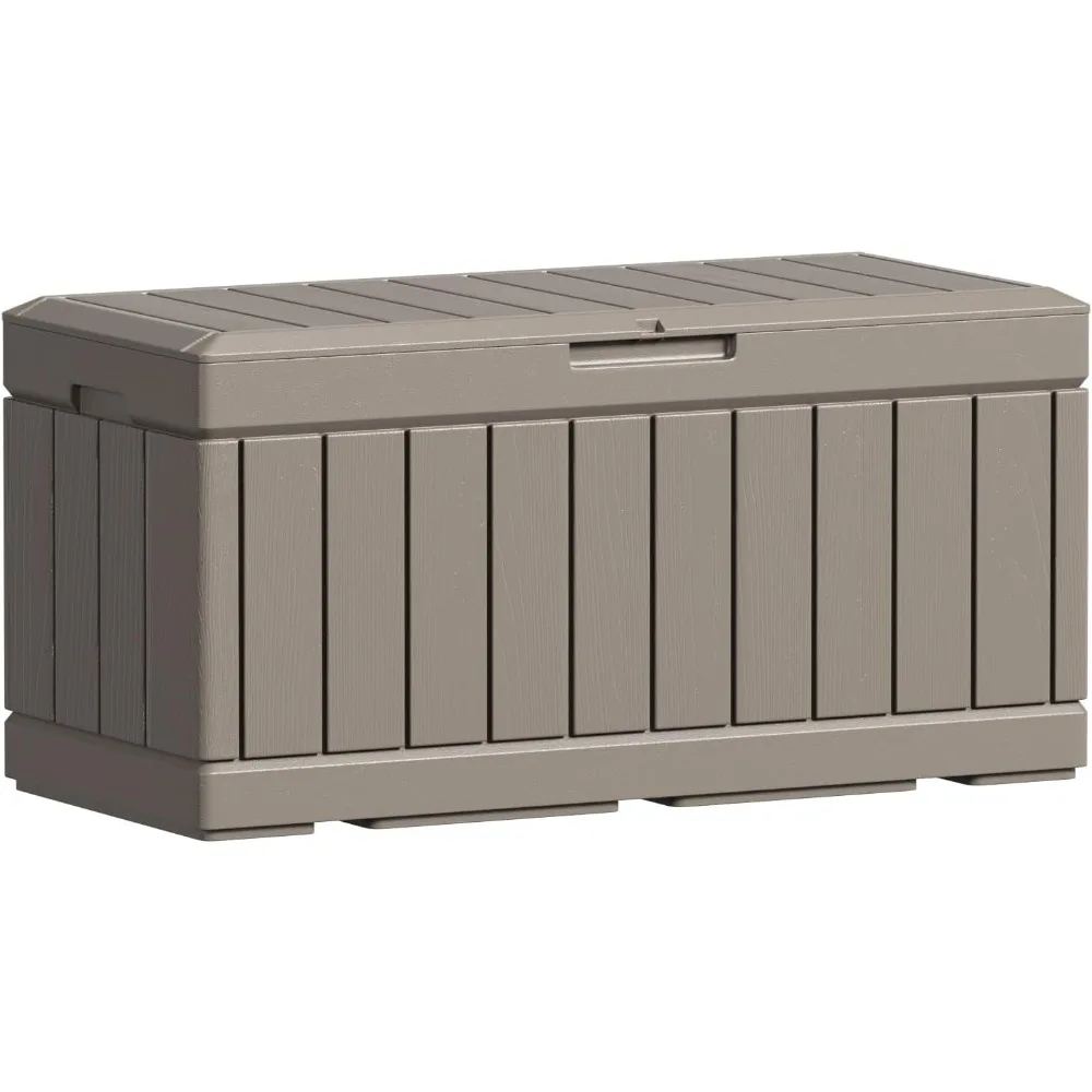 

82 Gallon Resin Deck Box Large Outdoor Storage for Patio Furniture, Garden Tools, Pool Supplies, Weatherproof and UV Resistant