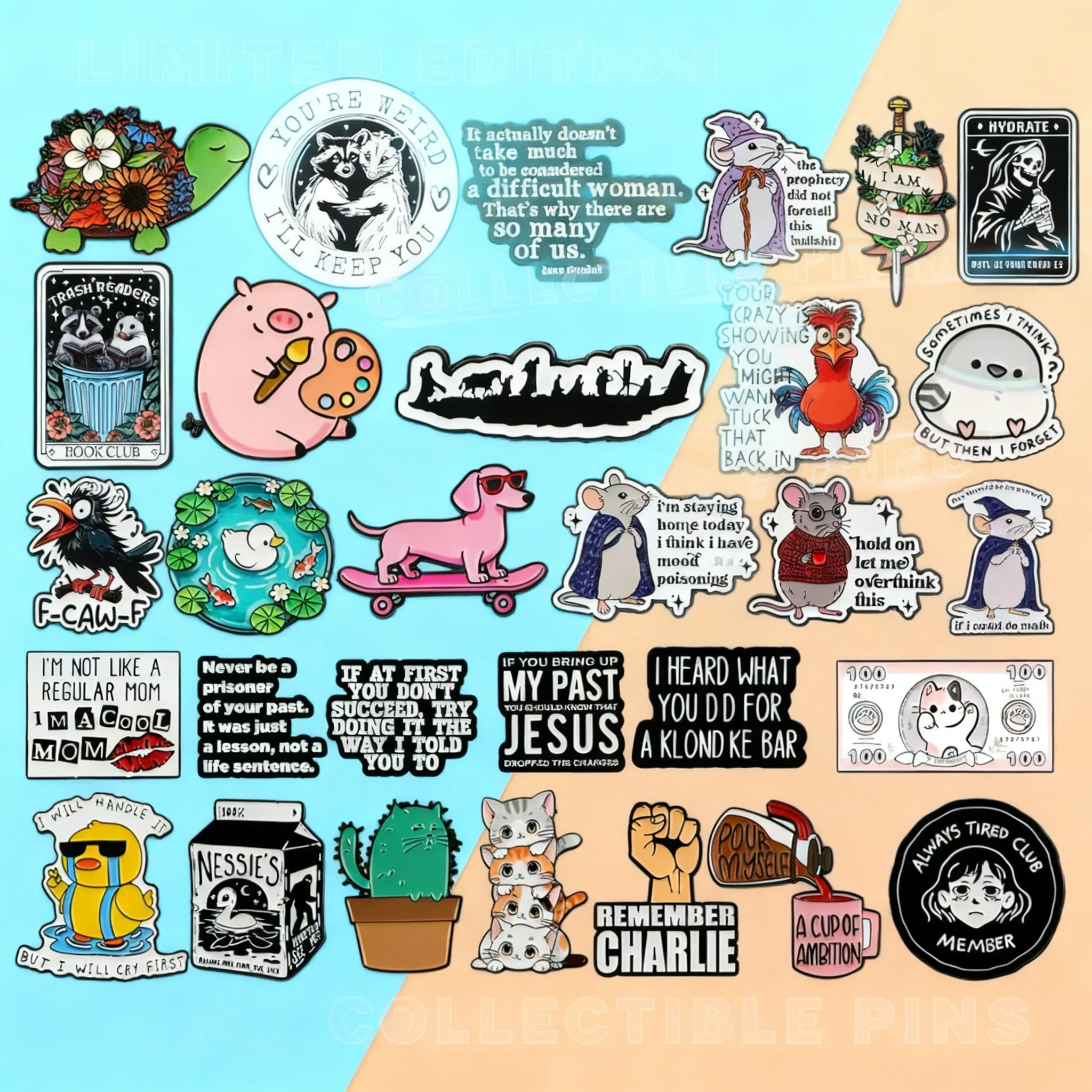 

Cute Dog Cat Duck Pig Cartoon Enamel Pin Badges Brooches for Backpack Hat Lapel Cosplay Accessories Toys Gifts