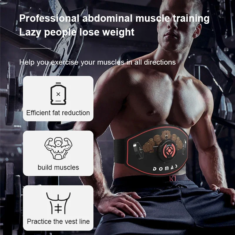 EMS Muscle Stimulator 9 Modes 99 Intensity Levels Nylon 2-120Hz Weight Loss Waist Belt Abdominal Massage Vibration fast shipping