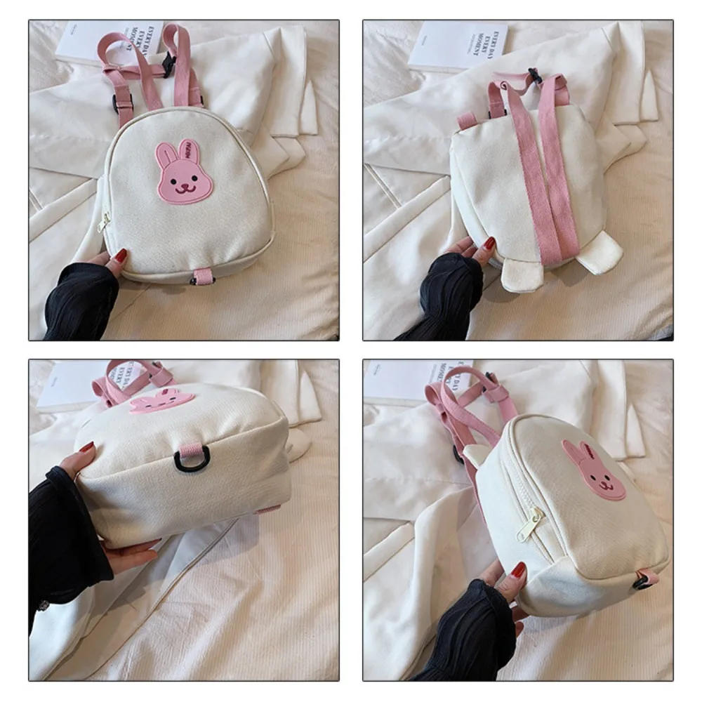 Kids Backpack Round Kawaii Children\'s Handbags for Girl Kindergarten Boy Schoolbag Cartoon Bear Bunny Toddler Bag