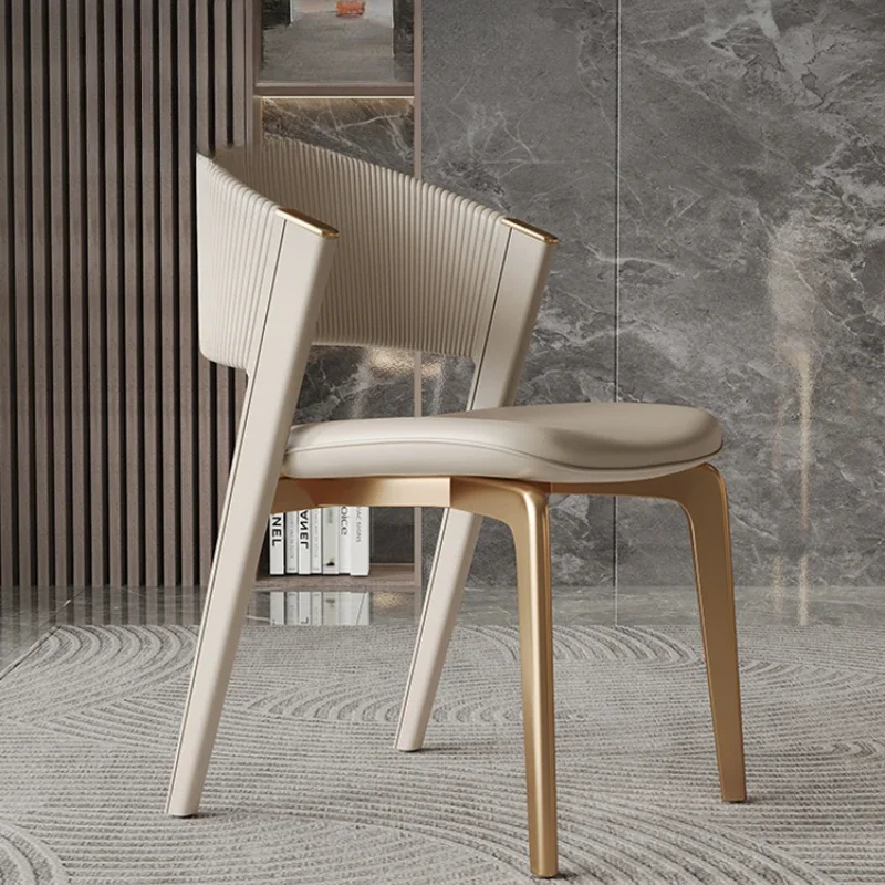 

Minimalist Chairs Chair for Desk Leather Living Room Office Interior Dining Soft Hotel Chaise Salle a Manger Design Furniture