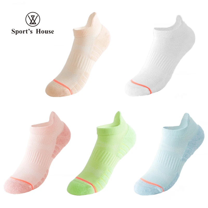 SPORT\'S HOUSE Spring and summer thin women boat socks Towel bottom breathable non-slip outdoor socks