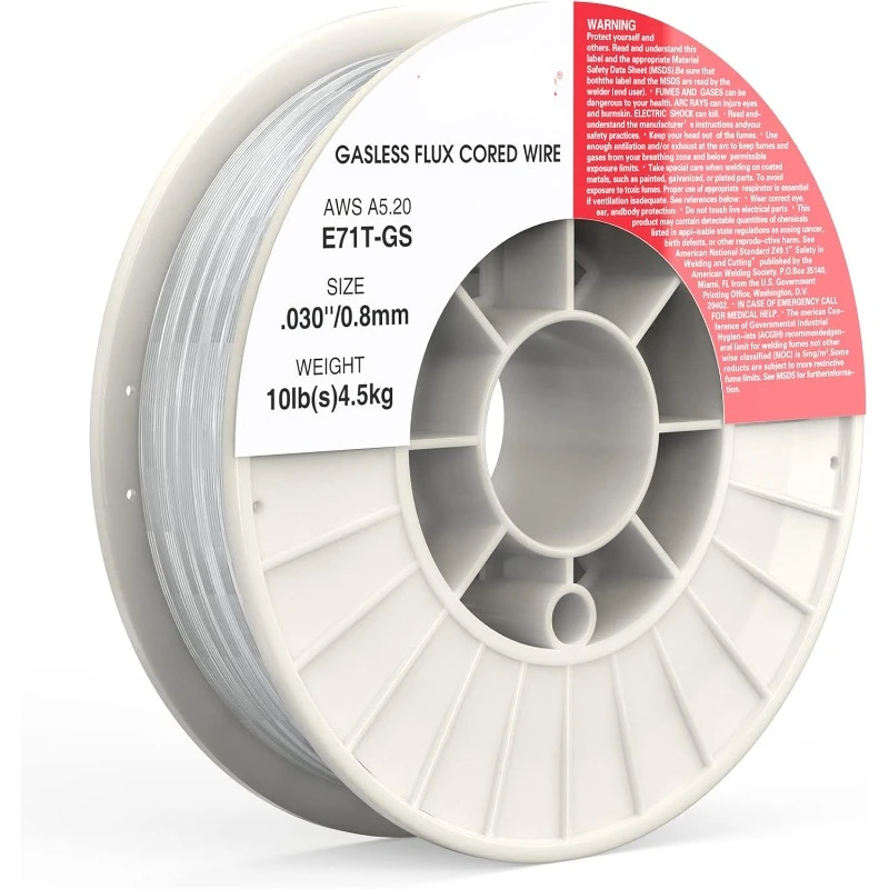 

Flux Core Mig Wire, Mild Steel E71TGS .030-Diameter, 10-Pound Strong ABS Plastic Spool Welding Wire