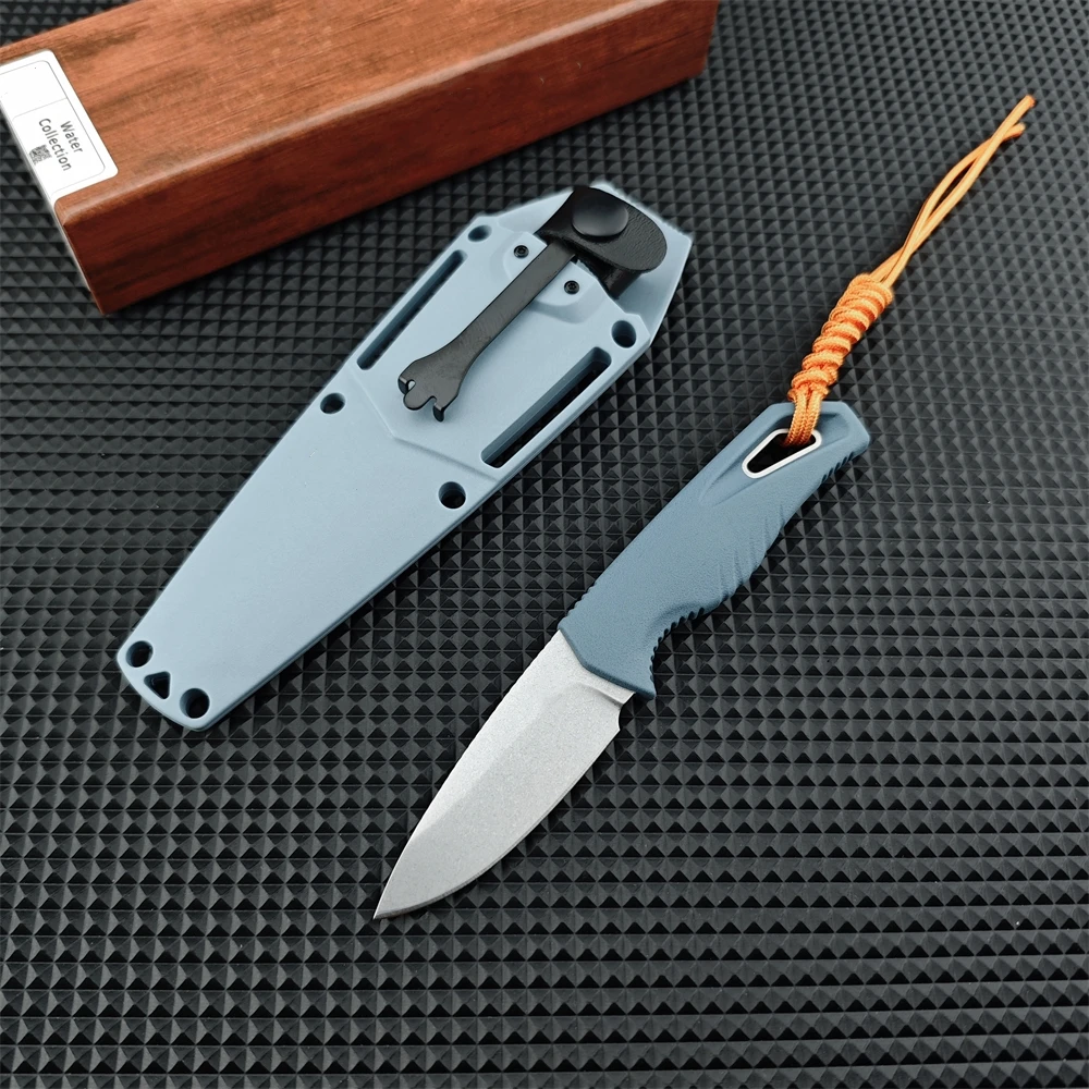 BM 18050 Fixed Blade Knife D2 Blade Nylon Fiber Handle High Quality Pocket Knife Outdoor EDC Survival Camping Hiking Tools