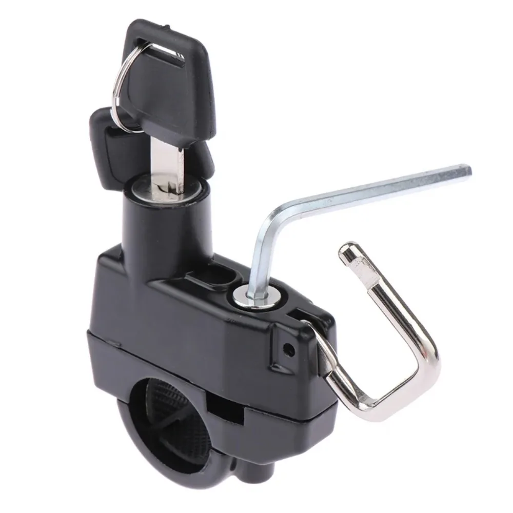 1Pc Universal Motorcycle Helmet Lock Handlebar Frame Tube with 2 Keys Motor Anti-thief Security Padlock Accessories