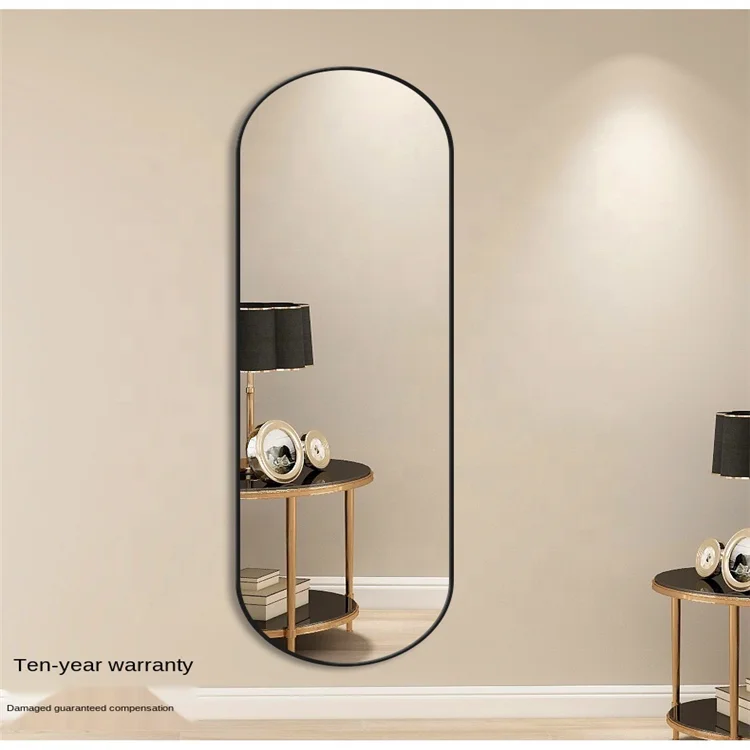Large Mirror Metal Frame Full Length Dressing Floor Home Makeup Standing Mirror
