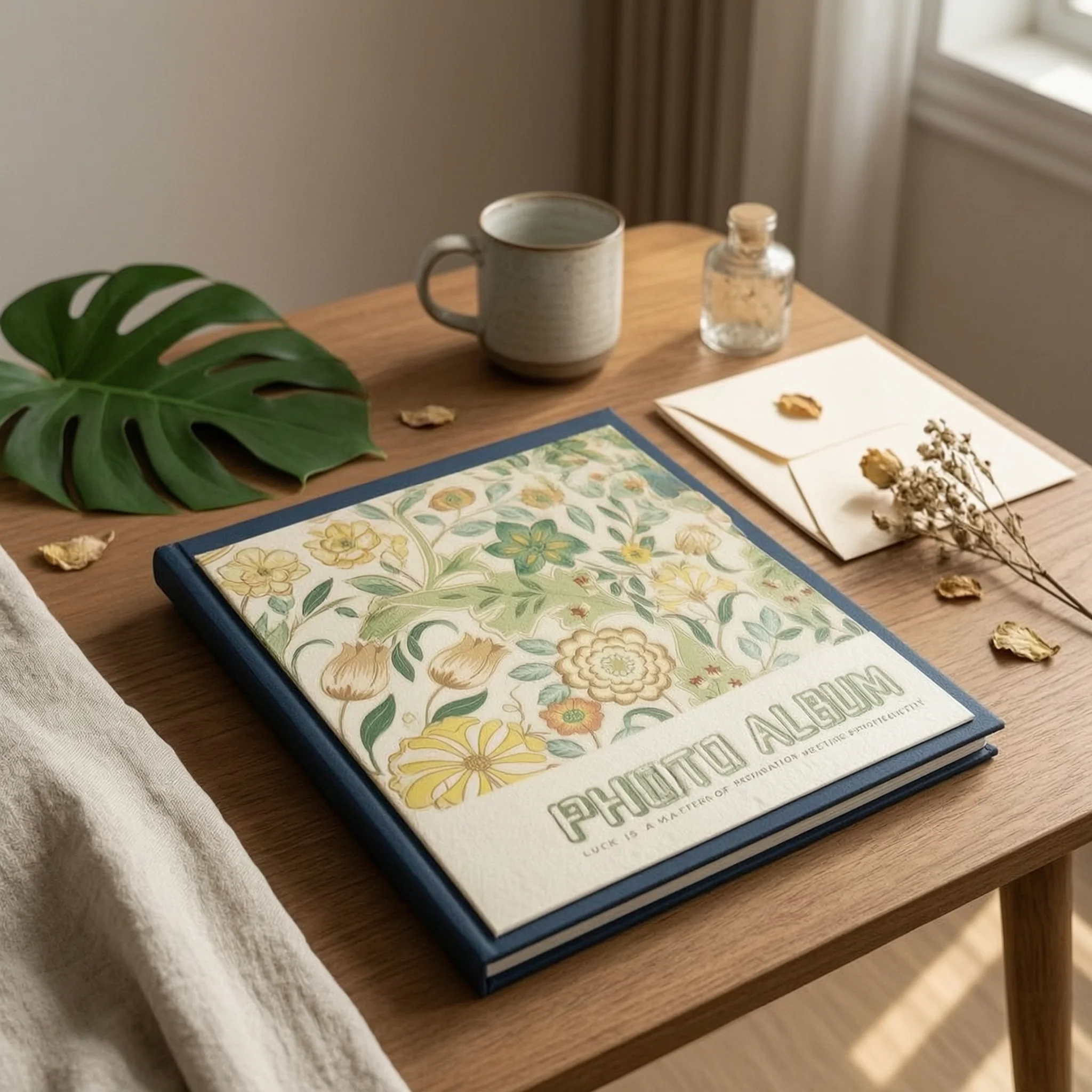 Hard Cover Photo Album Protective Decorative Floral Album Photo 10x15 Large Memory Book for Home Photo Storage