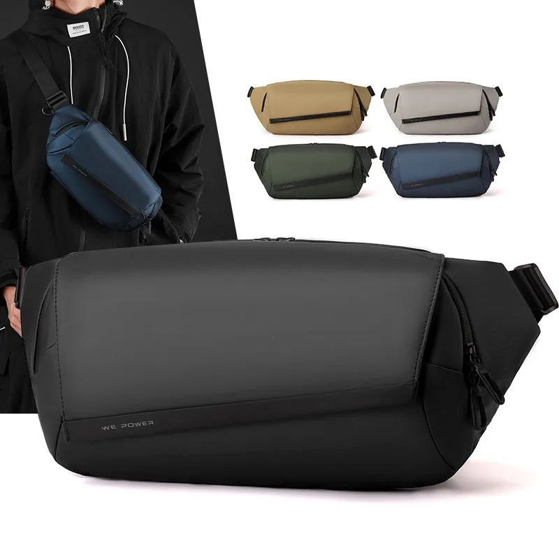 

New business casual single-shoulder bag, sports cycling backpack, functional sport waist bag, men's chest bag