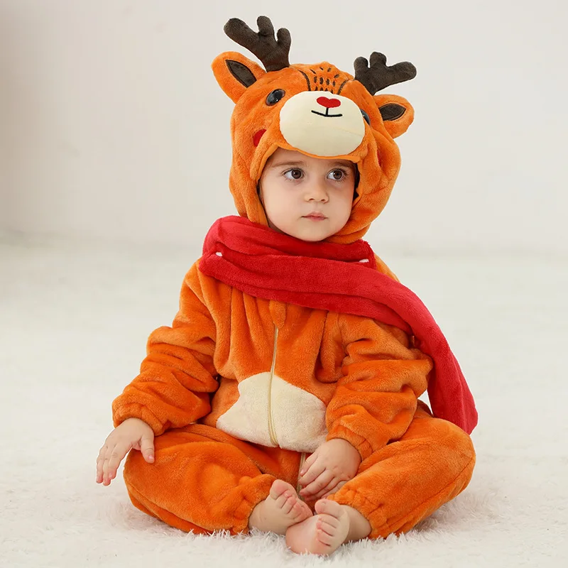 

Baby Clothes New Autumn Flannel Baby Pajamas Unicorn Cartoon Animal Jumpsuit Fashion Baby Romper