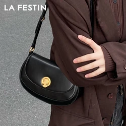 LA FESTIN Original Women Bag New Shoulder Bag Luxury Retro Square Bag Handbag for Women Saddle Bag Crossbody Bag Small Bag