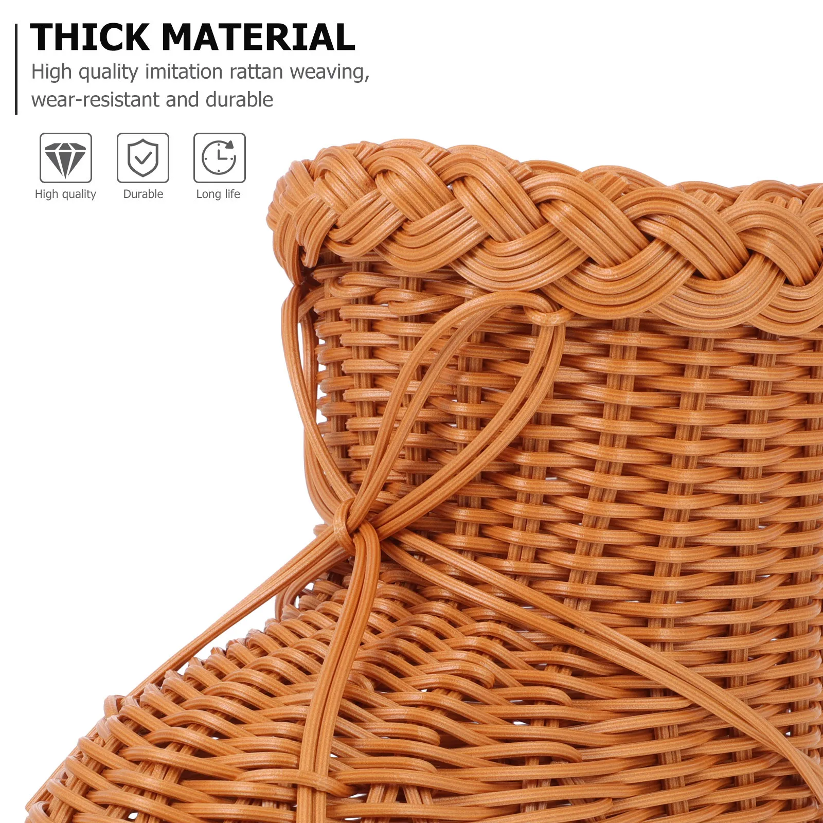 

1Pcs Woven Storage Basket Imitation Rattan Flower Arrangement Basket Decorative Container for Banquet Home Christmas Adornment