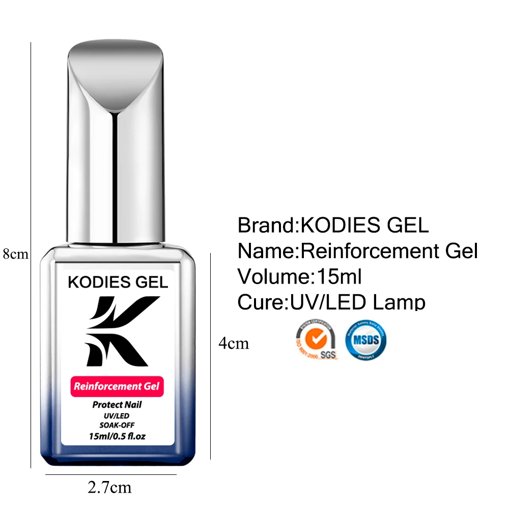 Kodies Gel verstärken Gel Nagellack Nagellack verstärker 15ml semi permanenter UV starker Gel kleber verbessern Nail Art Dekorationen