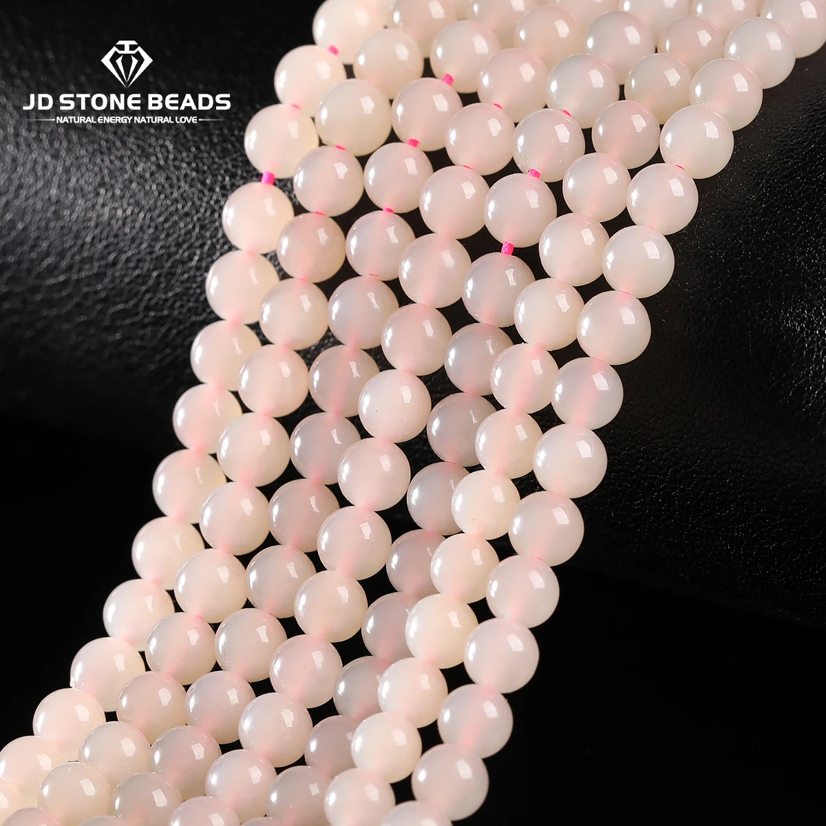 

Genuine Natural Stone Light Pink Hetian Jade Round Loose Spacer Chinese Jade For Jewelry Making Diy Necklace Bracelet Accessory