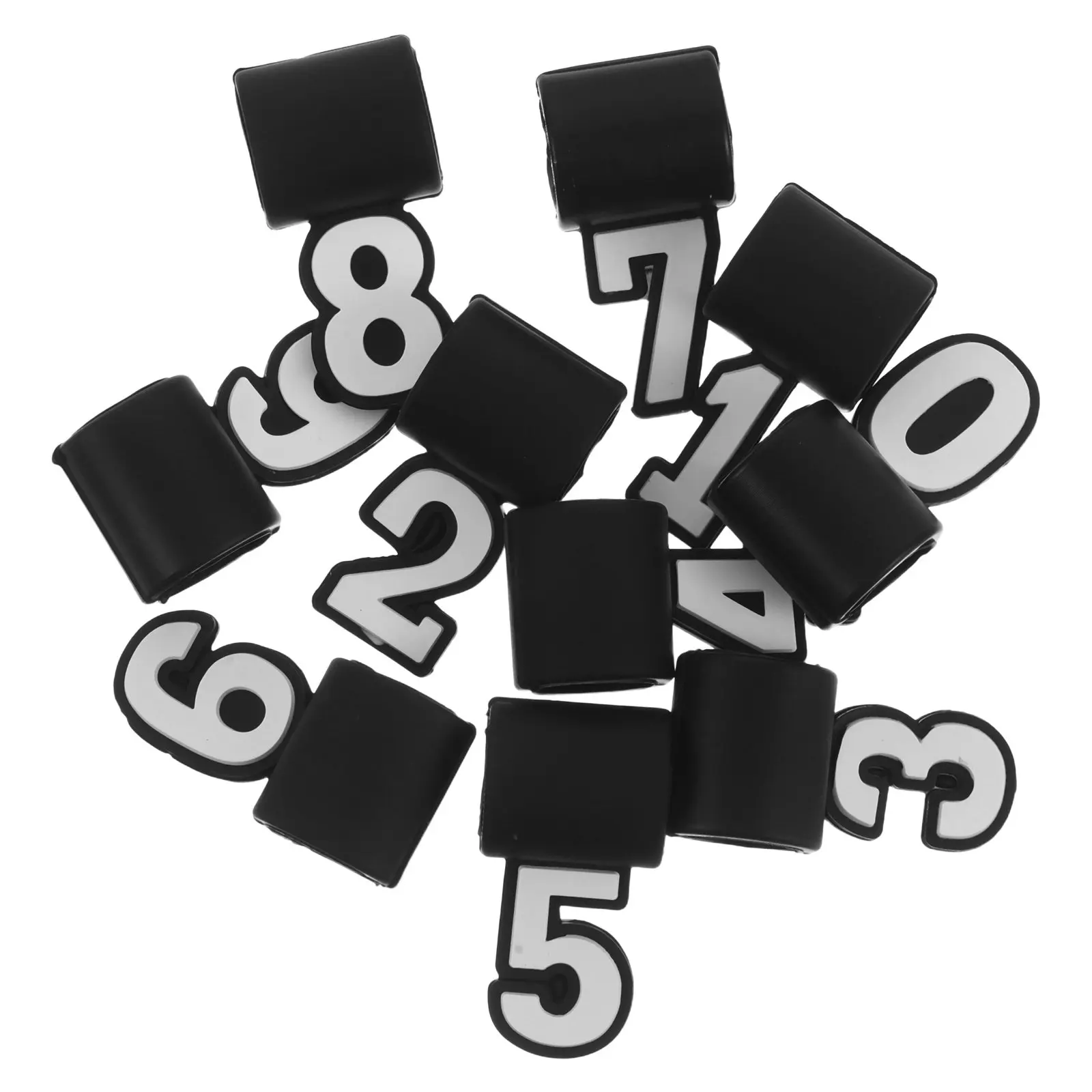 

10Pcs Baseball Silicone Number Charms 0-9 Fan Team Pendants Scratch Resistant Sports Jewelry Number Accessories DIY Baseball