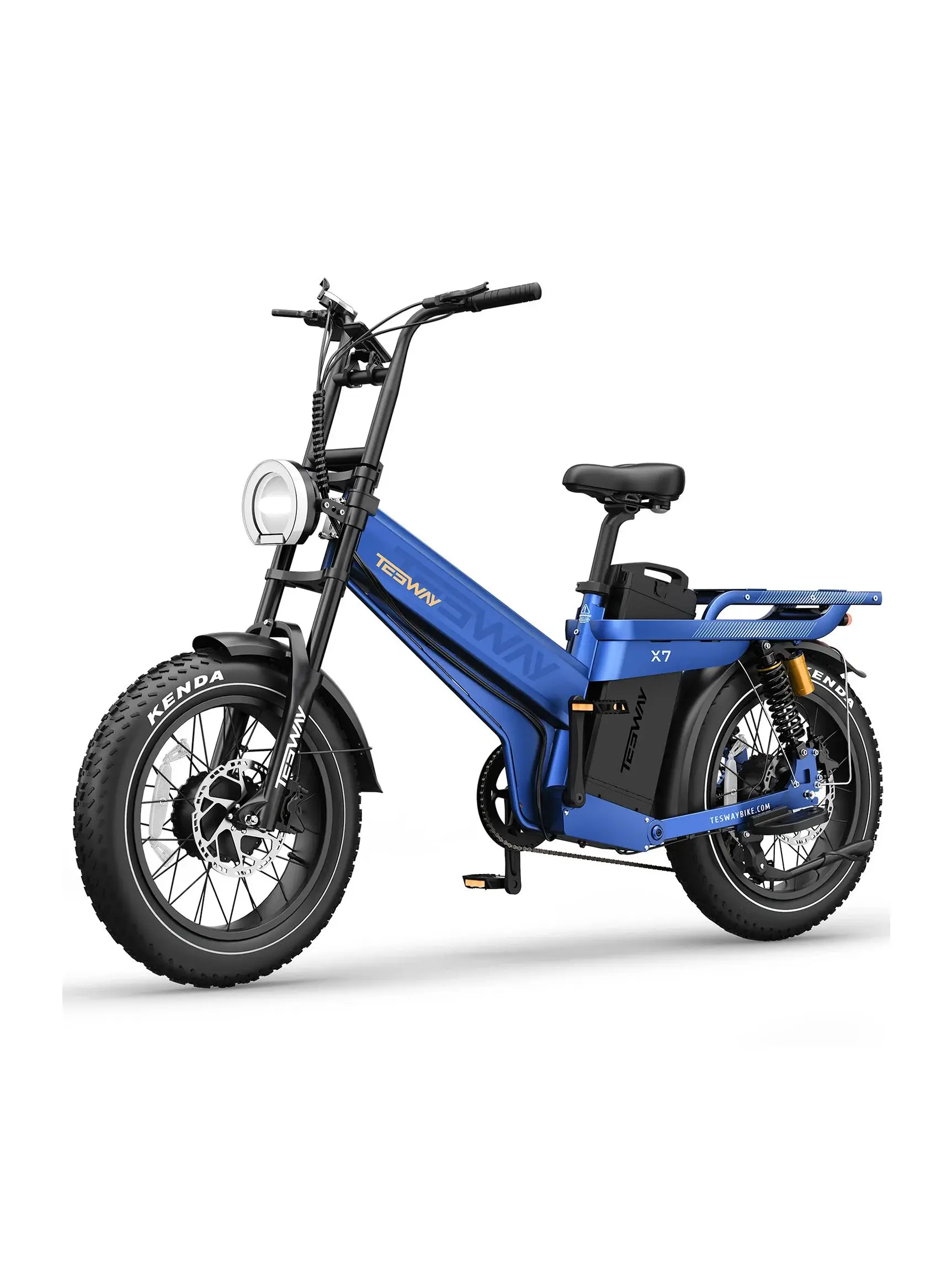 AliExpress TESWAY X7 AWD Adult Electric Bicycle,52V 60AH Battery Electric Bike,1000W*2 Motor City ebike,  20-Fat Tire E-Mountain bike