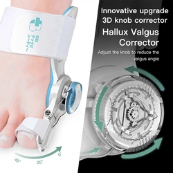 Bunion Splint Big Toe Straightener Corrector Adjustable Knob Hallux Valgus Correction Orthopedic Supplies Pedicure Foot CareTool