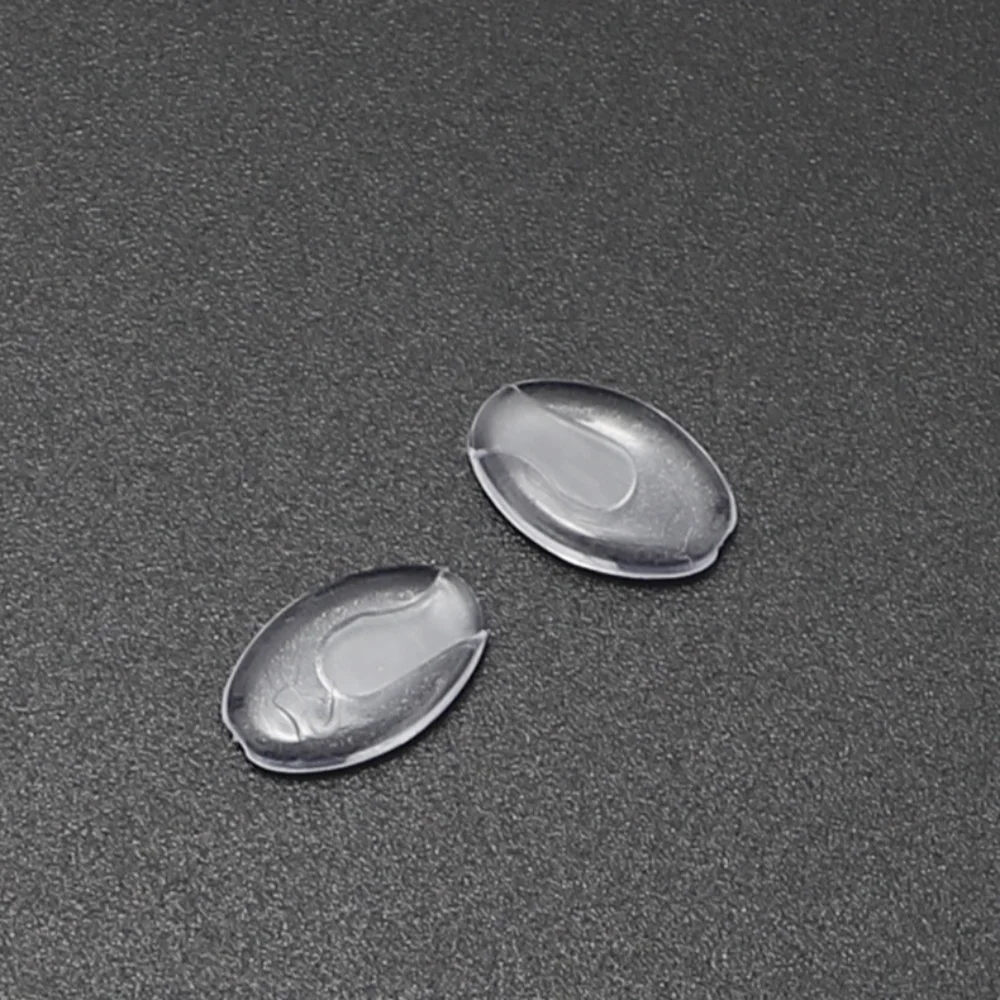 楕円形のガラス製ノーズホルダー,透明なアンチドロップノーズホルダー,シリコン交換,ネジなし