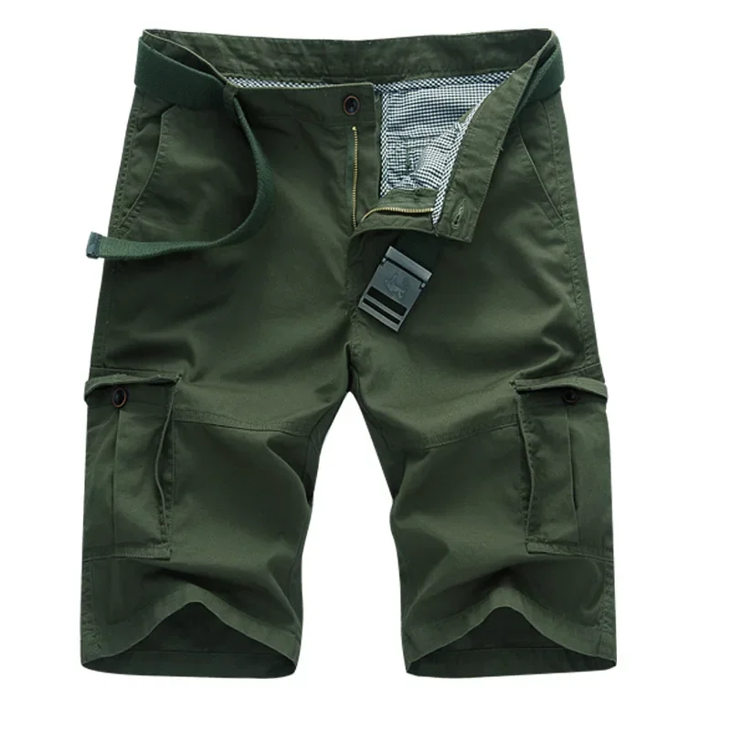 Large Size Multi-pocket Men's Cargo Shorts Summer Outdoor Climbing Camping Riding Thin Breathable Military Tooling Short Trouser