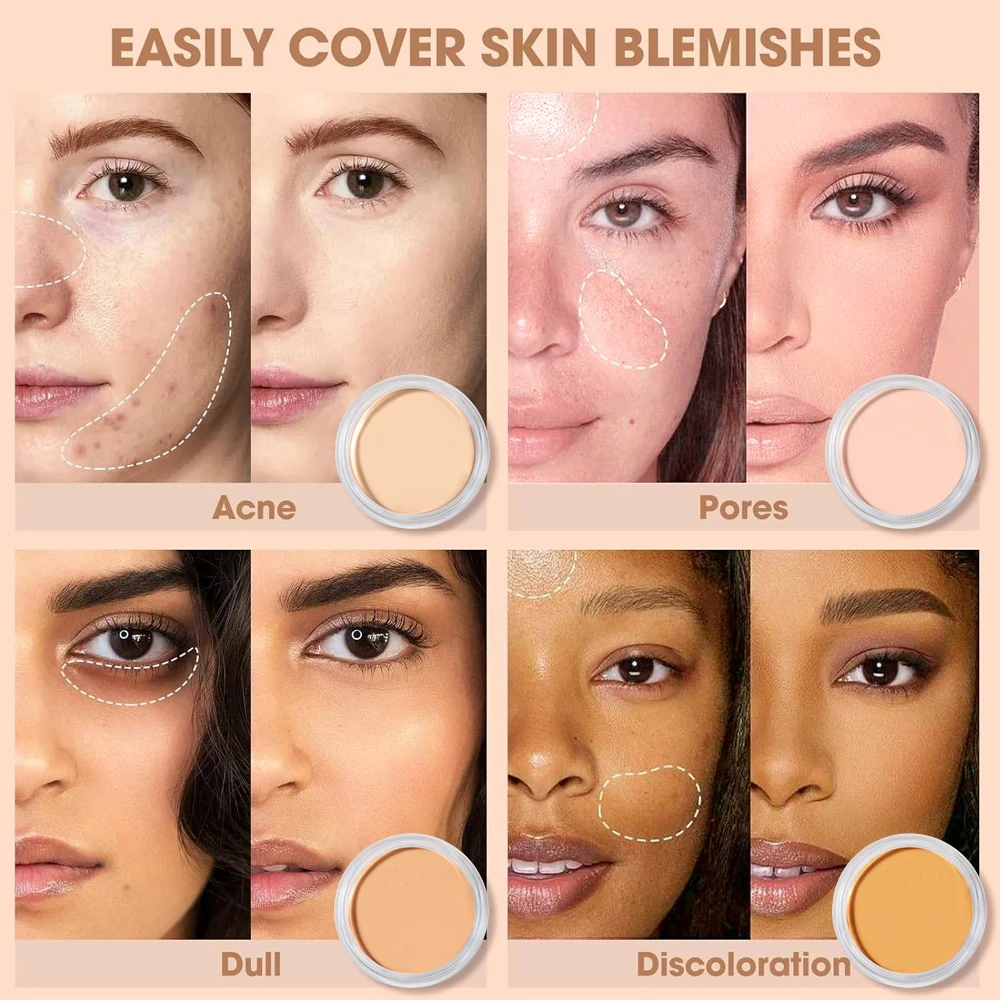 คอนซีลเลอร์ตาและใบหน้า ปกปิดรอยคล้ําใต้ตาอย่างสมบูรณ์แบบ รอยแผลเป็นจากสิว คืนรูปลักษณ์ที่สมบูรณ์แบบ และสร้างประณีต