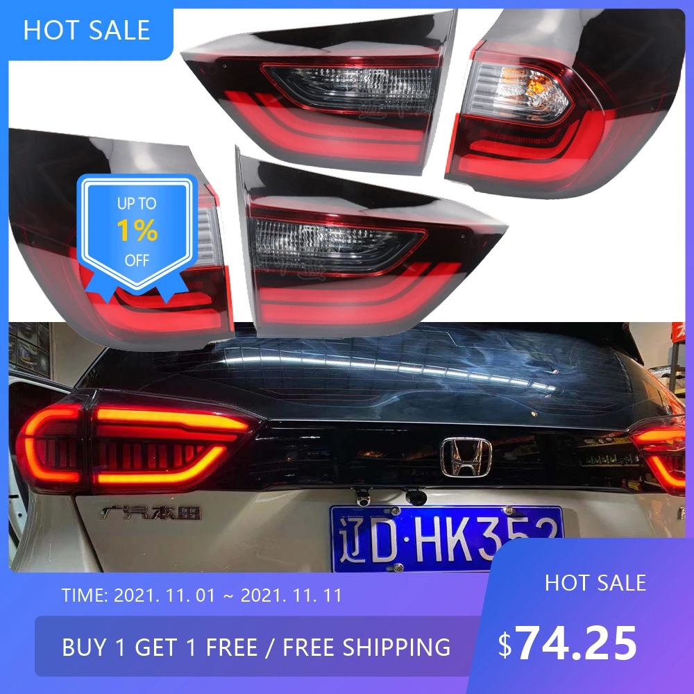 

1pcs auto stylg Fit Jazz tail lights for 2020~2022y auto accessories for honda Jazz Fit taillight Tail Lamp rear light