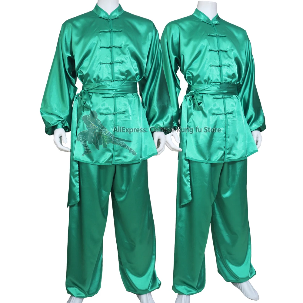 Green Tai chi Suit Wing Chun Martial arts Kung fu Uniform