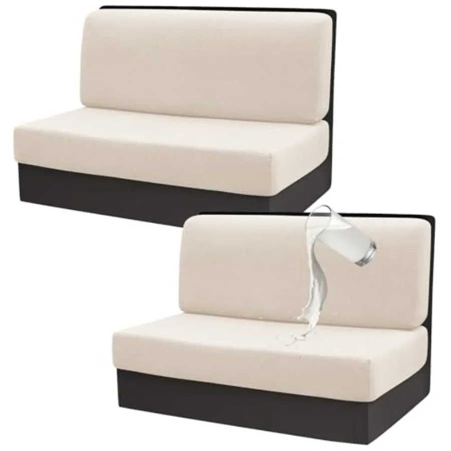 RV Dinette Cushion Covers, Water-resistant Stretch Fit Camper Couch Slipcovers Non Slip for Travel Trailer Booth Seat, RV Decor