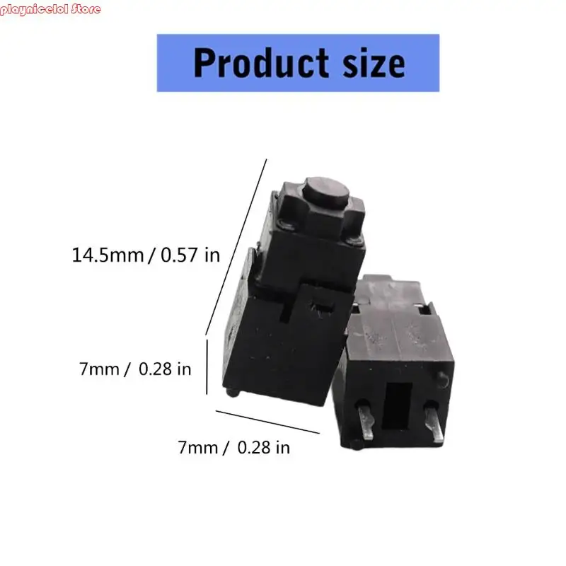14.5mm Mouse Switch 5 Million Life and Noise Reduction Metal Plastic 2Pin for Razer Basilisk X Hyperspeed Gaming Mouse