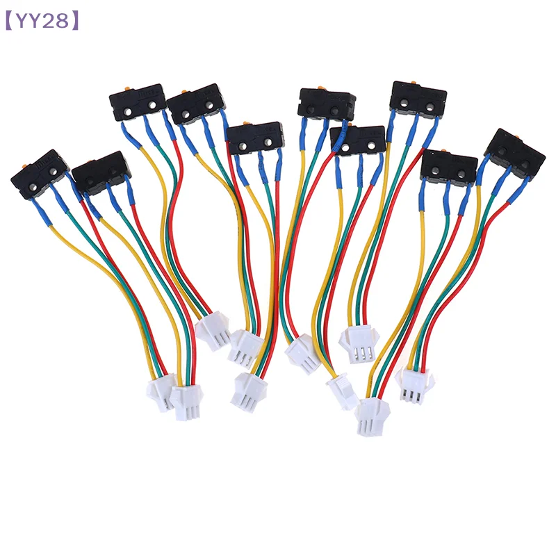 【YY28】10pcs Flame retardant material metal Gas Water Heater Micro Switch Three Wires Small On-off Control 0.6x1x2cm{Y}