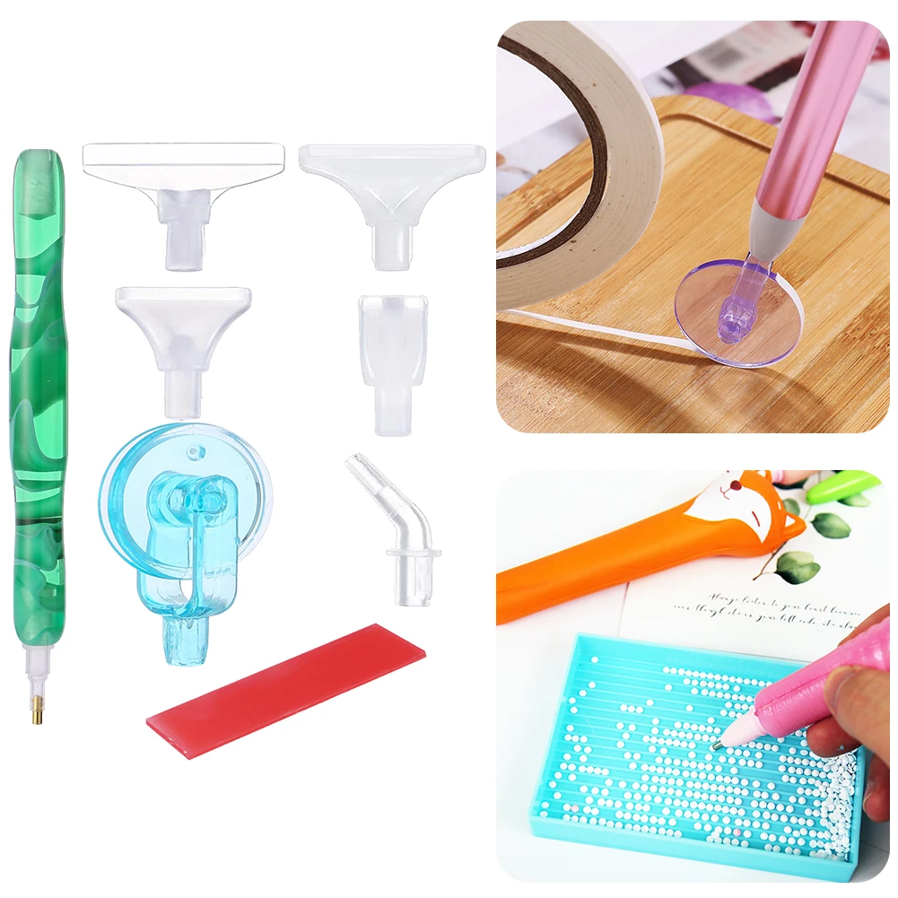 Diamond Painting Art Sticky Drill Dot Pen with Clay Roller Diamond Art Pen Diamond Painting Pen for DIY 5D Diamond Painting