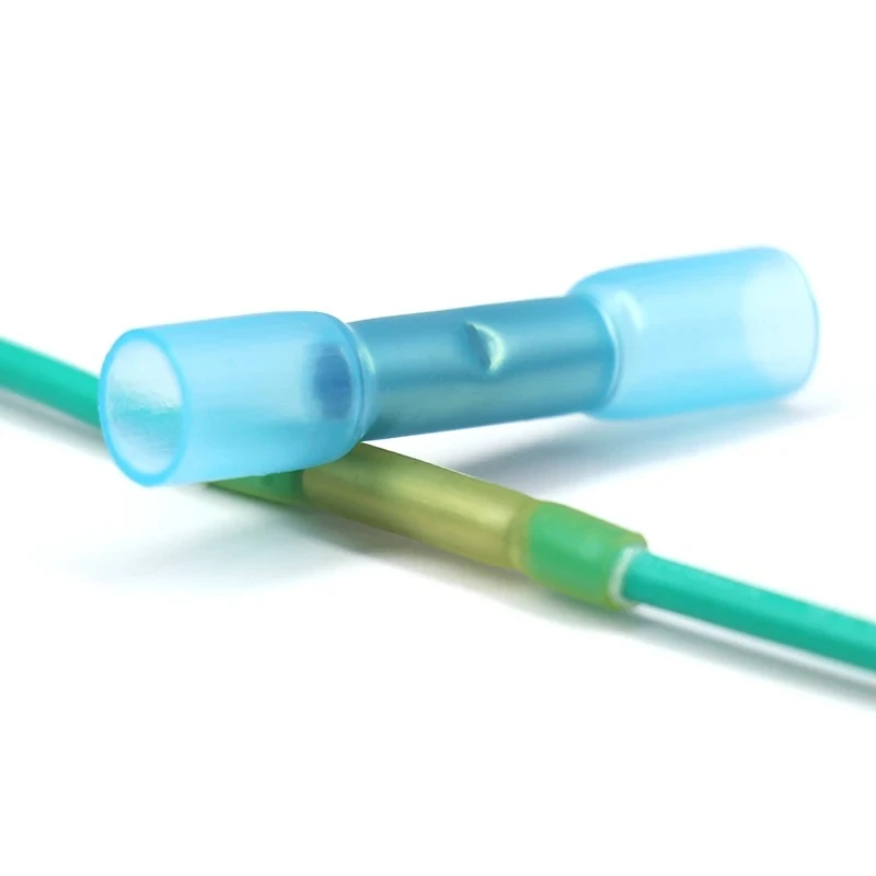 10-1000Pcs BHT0.5/BHT1.25/BHT2/BHT5 Butt Crimp Copper Tube Terminals 0.3-6 Heat Shrinkable Cable Insulation Waterproof Connector
