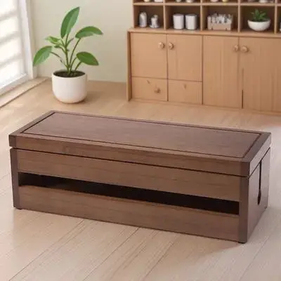 

1Pcs Wood Grain Cable Organizer Box Detachable Cover for Storage of Cords Splitters Hubs - Power Plug Arrangement Box
