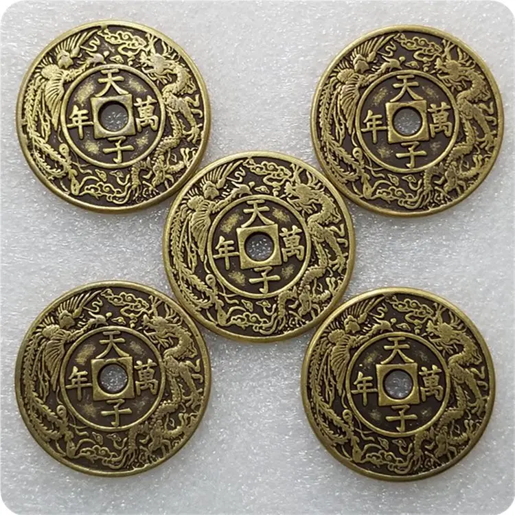 Chinese Feng Shui I Ching Divination Coins For Luck Success Prosperity