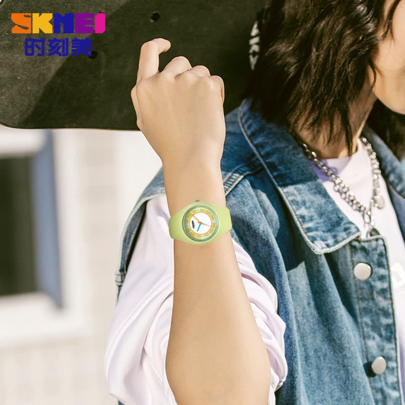 SKMEI New Fashion Japan Quartz Movement Children Sports Watches Waterproof Kids Wristwatches For Boys Girls Clock 3 Colors